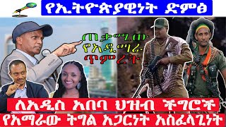 ለአዲስ አበባ ህዝብ ችግሮች የአማራው ትግል አጋርነት አስፈላጊነት