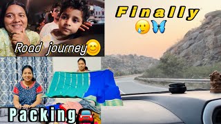 Packing vlog / Finally😍ನನ್ನ ಮಗಳ Favourite Place ಗೇ ಹೋದ್ವಿ!!? / Road journey🚘 / Room Tour