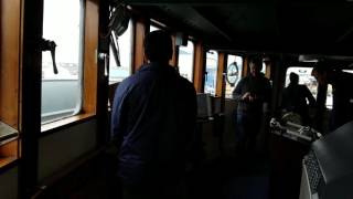 The tour of the bridge of the Iceland Coast Guard