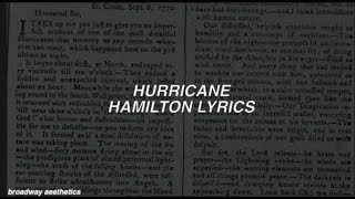 Hurricane - Hamilton Lyrics