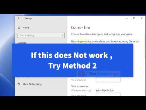 How To Fix Game Bar Is Not Opening / Working In Windows 10 - YouTube