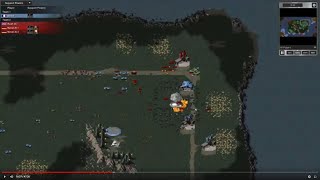 Openra Red Alert 1 vs 3 AI Lucky Island Skirmish.