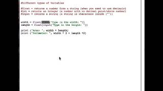 6 Python Tutorial Rectangle Program