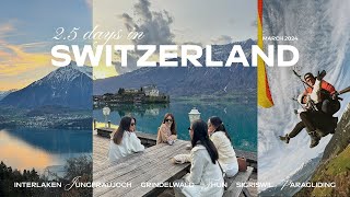 Switzerland travel vlog 2024🇨🇭Interlaken, Jungfraujoch, paragliding, CLOY locati