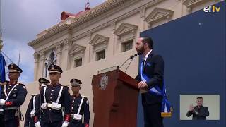 Los momentos más importantes del primer discurso presidencial de Nayib Bukele