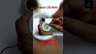 LED Bulb repair without soldering without investment without any requirments at home #shorts #led