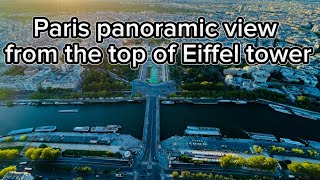 Eiffel tower top floor elevator ride || Panoramic view of Paris || France || Sparkling tower