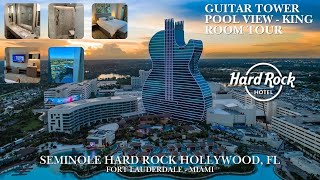 Seminole Hard Rock-Hollywood, FL Guitar Tower-Pool View-King Room Tour