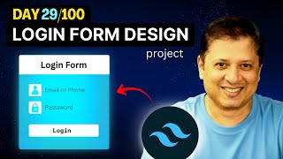 Design a Modern Login Form Using Tailwind CSS | Step-by-Step Tutorial