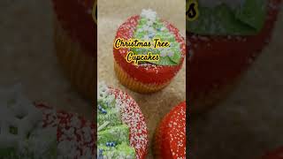 Christmas tree cupcakes #christmas #cupcake