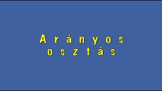 Arányos osztás