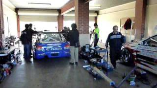 WTAC - Tomei Cusco Voltex Impreza warming up in the pits then pulls out for a run