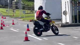 沖縄ジムカーナ8月大会  宮西さん(DR-Z400 SM)  2023/8/13