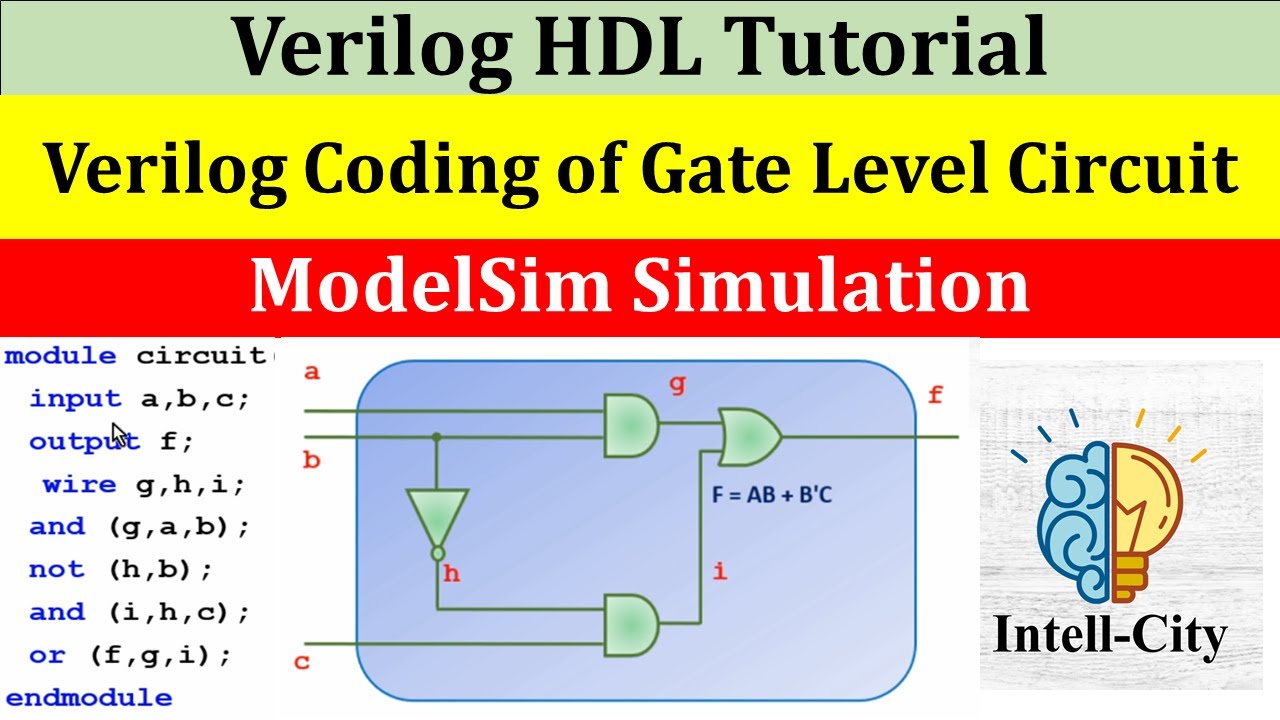 Verilog Coding Of Gate Level Design | Gate Level Design In ModelSim ...