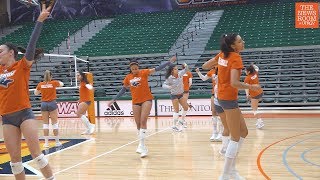 Boom. Boom. Pow! UTRGV Volleyball Team uses unique warm-ups