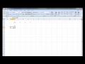 Excel VBA Topic 1.1 - Getting Started in Excel (2007)