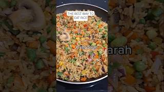 The best way to eat rice | Vegetable Fried Rice #shorts #vegan #vegetarian