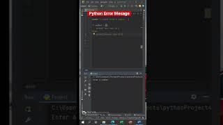 Python Error Message #pythonforbeginners #pythonprogramming #pythontutorial