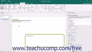 Publisher 2016 Tutorial Detaching the Data Source Microsoft Training
