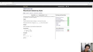 Competitive Programming Guide - Searching and Sorting #8 - Maximum subarray sum