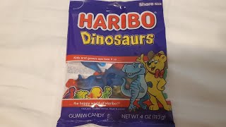 Haribo Dinosaurs 🦕 Gummi Candy 🍬 Review! [FHD 60FPS]