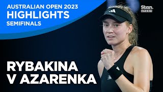 Elena Rybakina v Victoria Azarenka Highlights | Semi-Finals | Australian Open 2023