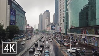 【4K60】Rainy Walk in Downtown Tianjin, China | Binjiang Road in Heping District | 中国天津市和平区滨江道步行街街拍