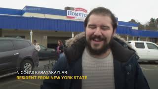 Shoppers at a supermarket in rural Pennsylvania react to Trump's tariff order