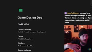 Game Dev: Game Design Document (Full VOD)