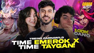 108K DE DANO? QUE ZYRA ABSURDA! – TREINO EMEROK X TIME TAYGGAN PARA O CARNAWILD 2025 | LoL Wild Rift