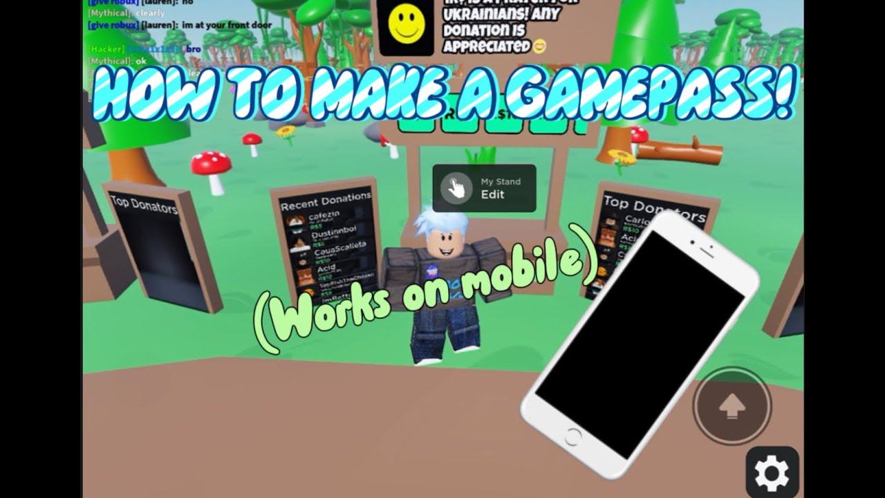 HOW TO MAKE A GAMEPASS (works With Mobile) - YouTube