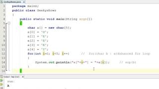 221. char one D Array in Java Programming (Hindi)
