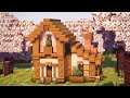 Minecraft: How to Build a Starter Cherry Blossom House | Easy Survival Tutorial