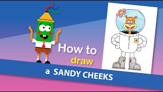 Draw a Sandy Cheeks -  Sponge Bob Square Pants- with Easy Pen