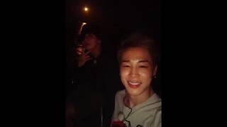 (181004) BTS Jimin Update - Jungkook and Jimin Together in Night