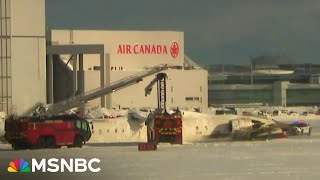 Delta flight arriving in Toronto from Minneapolis upside down on runway