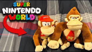 *NEW* Super Nintendo World Donkey Kong, Diddy Kong Plush Unboxing + Review!