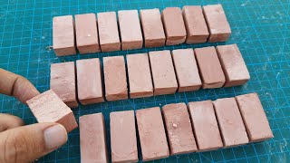 How to make mini bricks at home | very easy to make | MINIATURE BRICKS | small bricks