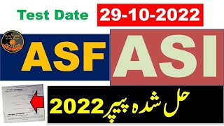 ASF ASI complete solved Paper dated 29/10/2022 Batch 2