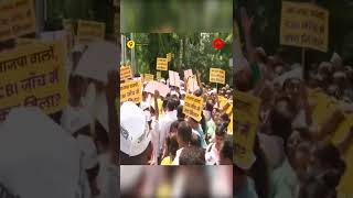 AAP Holds Protest Against BJP Over CBI Raids At Manish Sisodia's Residence