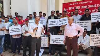 Goan Reporter News: AITUC protest at Azad Maidan