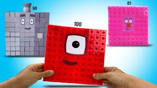 DIY Numberblocks 81 to 100 Snap Cubes Custom Set ||  Keiths Toy Box