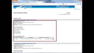Class Search Tips