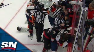 Senators And Panthers Scrum Ends With ALL Players On Ice Receiving Misconducts