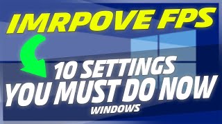 10 windows settings you must do now! optimize your windows for gaming ✅