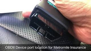 Metromile Insurance per mile - OBDII port location and installation