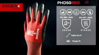 Gants anti-coupure enduction nitrile mousse avec picots par Singer Safety