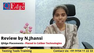 #Testing #Tools Training & #Placement  Institute Review by Jhansi | @qedgetech  Hyderabad