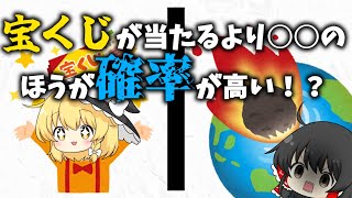 【ゆっくり雑学】宝くじが当たるより○○のほうが確率が高い！？