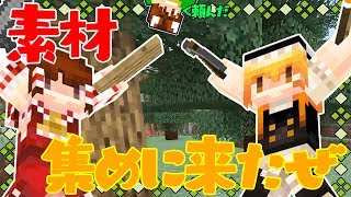 【ぽこくらシーズン2#02】レイマリちゃんが勝手に素材集めを始めるみたいですｗｗ【マインクラフト】ゆっくり実況プレイ